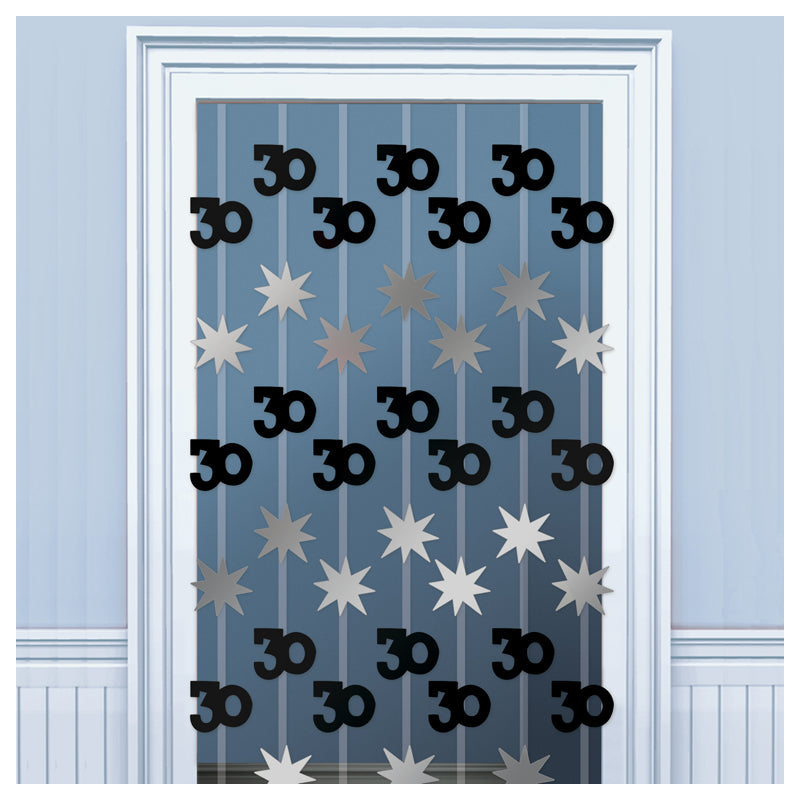 DOOR DANGLERS:BLK/SILVER 30
