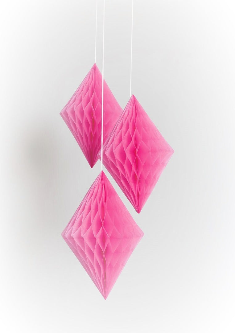 Hot Pink Diamond Honeycomb Decoration