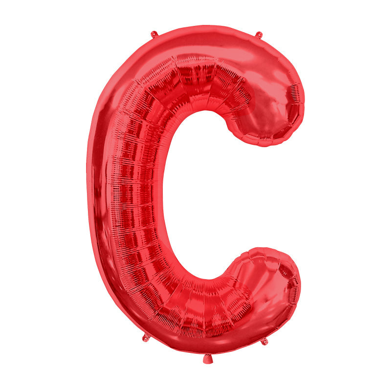 34'' SUPER SHAPE FOIL LETTER C - RED