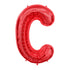 34'' SUPER SHAPE FOIL LETTER C - RED