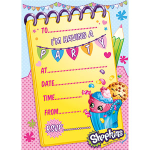 Shopkins Party Invitations 20pk