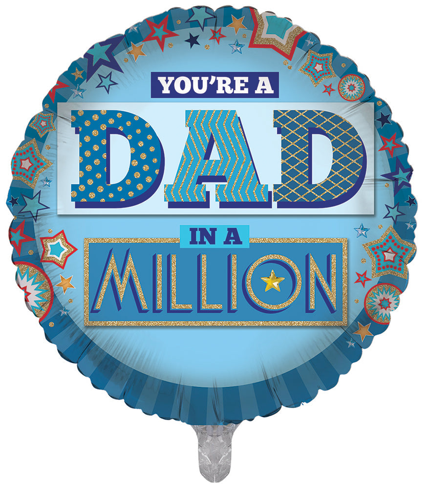 Dad In A Million 18 Inch Foil Balloon