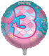 Mermaid / Pink 3rd Birthday 18 Inch Foil Balloon