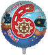 Pirates / Blue 6th Birthday 18 Inch Foil Balloon