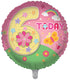 Flowers / Pink 6th Birthday 18 Inch Foil Balloon