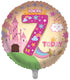 Princess / Pink 7th Birthday 18 Inch Foil Balloon