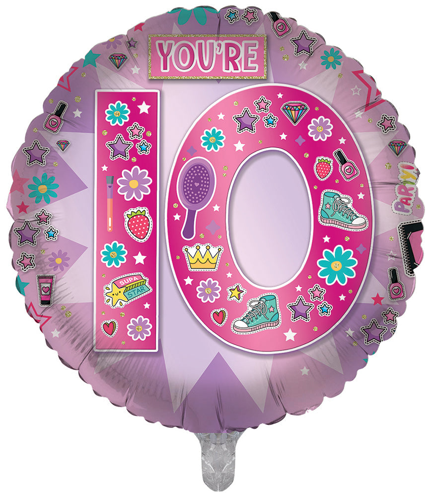 Pink ''You'Re 10'' 18 Inch Foil Balloon