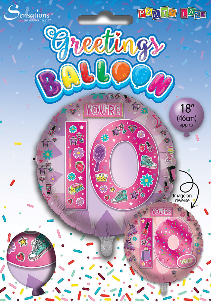 Pink ''You'Re 10'' 18 Inch Foil Balloon