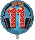 Blue / Headphones 11Th Birthday 18 Inch Foil Balloon