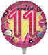 Pink 11Th Birthday Foil Balloons