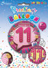 Pink 11Th Birthday Foil Balloons