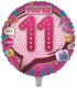 Pink 11Th Birthday Foil Balloons