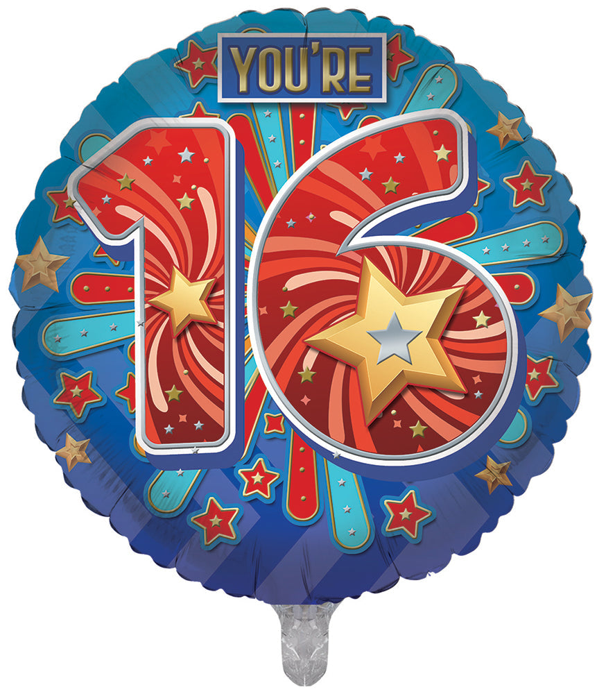 Blue 16th Birthday Balloon