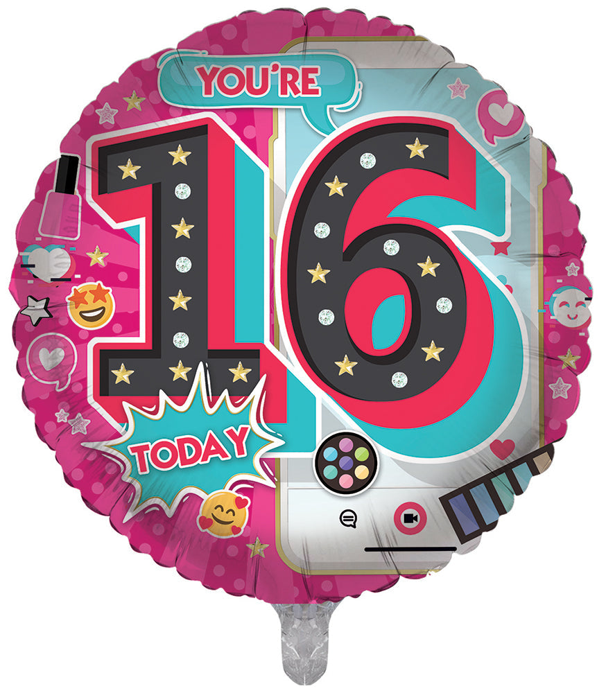 Pink 16th Birthday Balloon