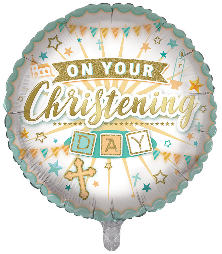 On Your Christening Day 18 Inch Foil Balloon