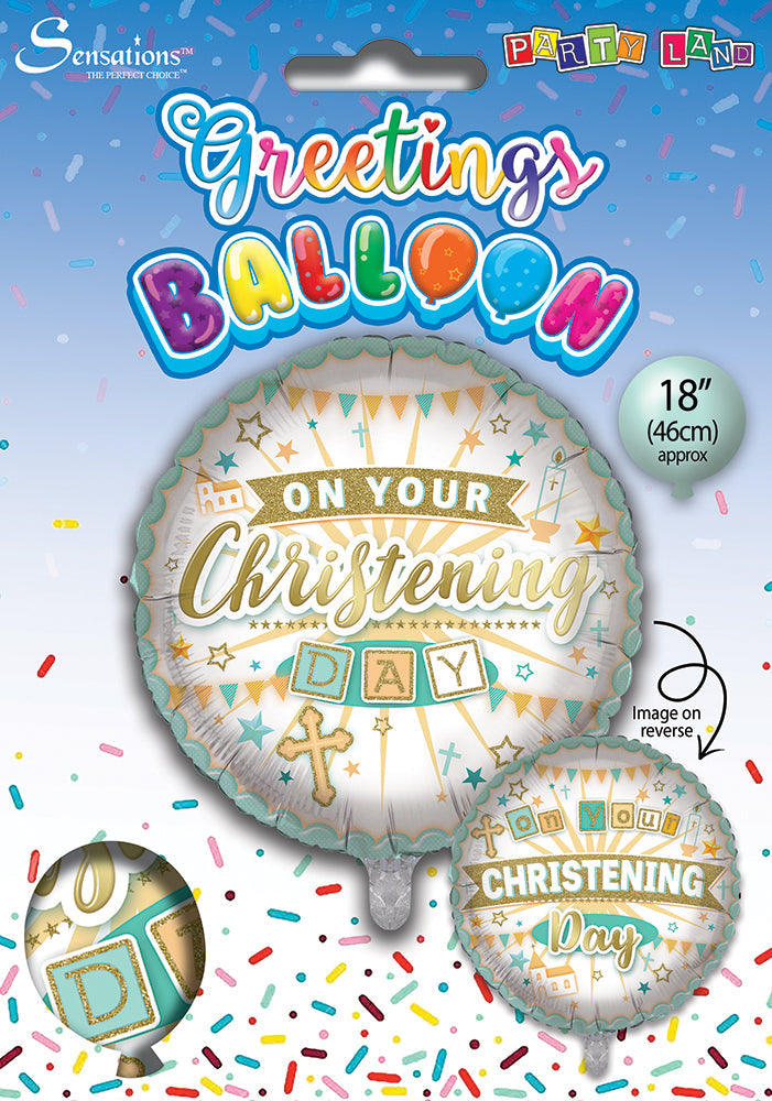 On Your Christening Day 18 Inch Foil Balloon