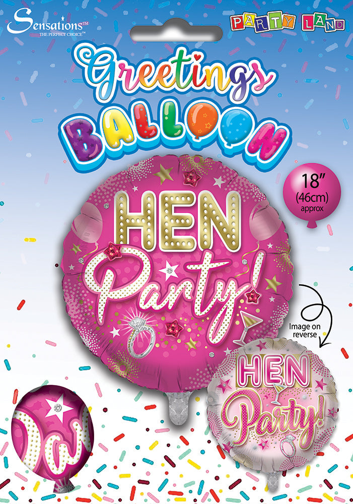 Pink Hen Party 18 Inch Foil Balloon