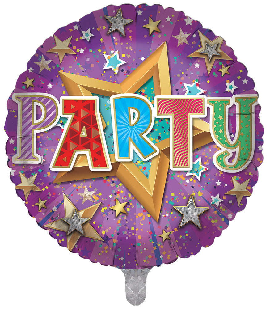 Party Stars 18 Inch Foil Balloon