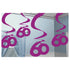 Hanging Swirl Decoration 60th PINK