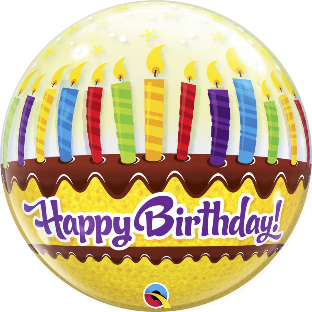 22'' SINGLE BUBBLE BIRTHDAY CANDLES & FROSTING