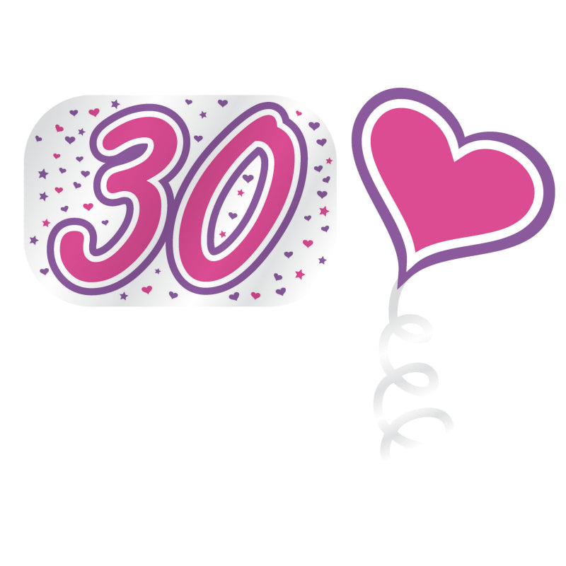 FOIL GARLAND PINK 30TH