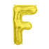 34'' SUPER SHAPE FOIL LETTER F - GOLD