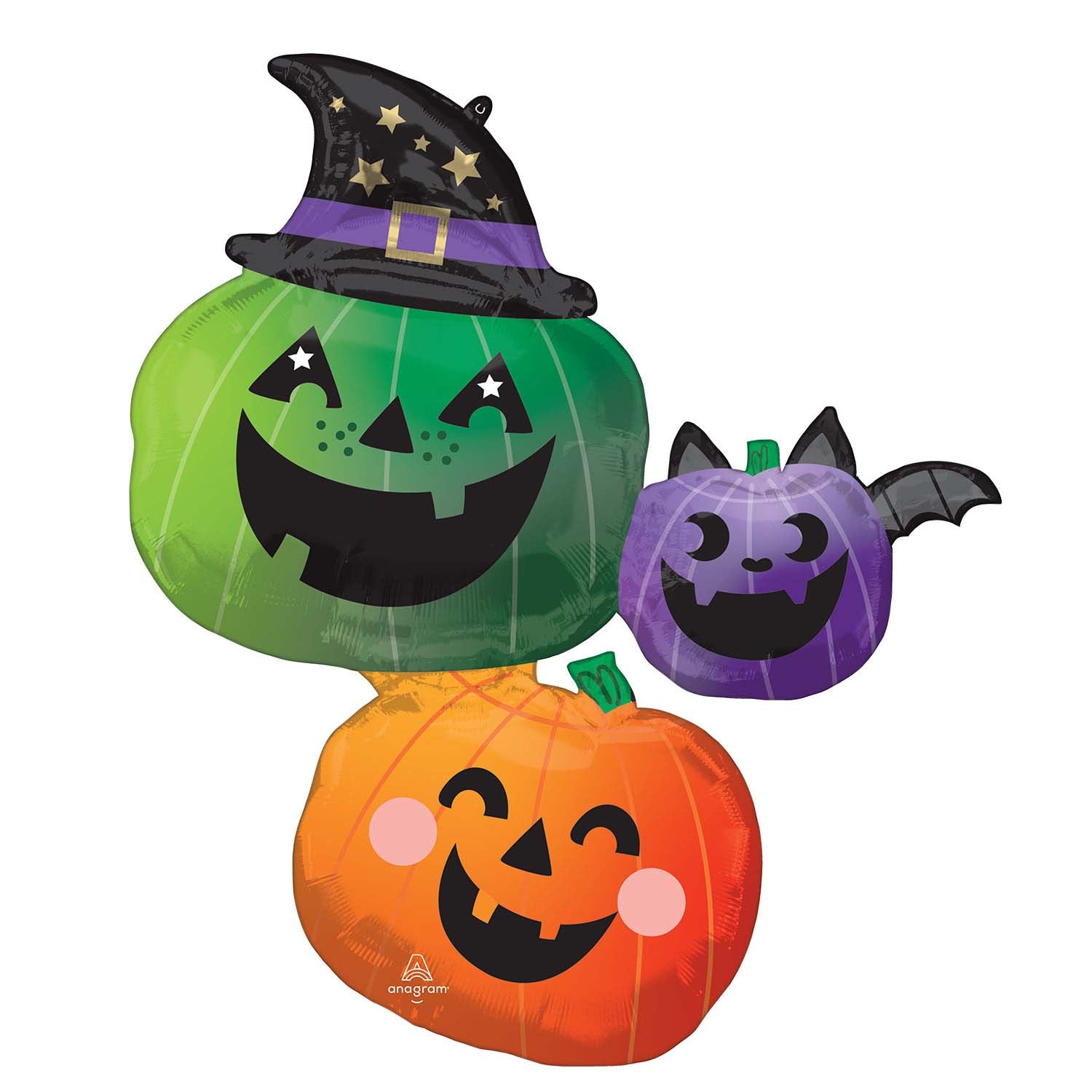 Fun & Spooky Pumpkin Stacker SuperShape XL Foil Balloon