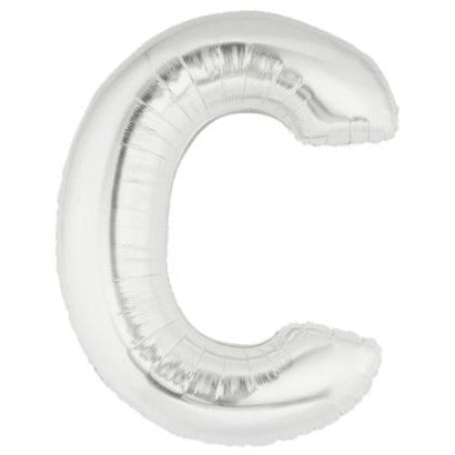 40'' SUPER SHAPE FOIL LETTER C - SILVER