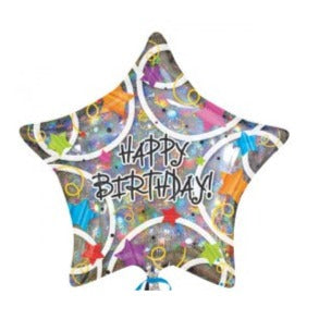 18'' FOIL HAPPY BIRTHDAY STARS