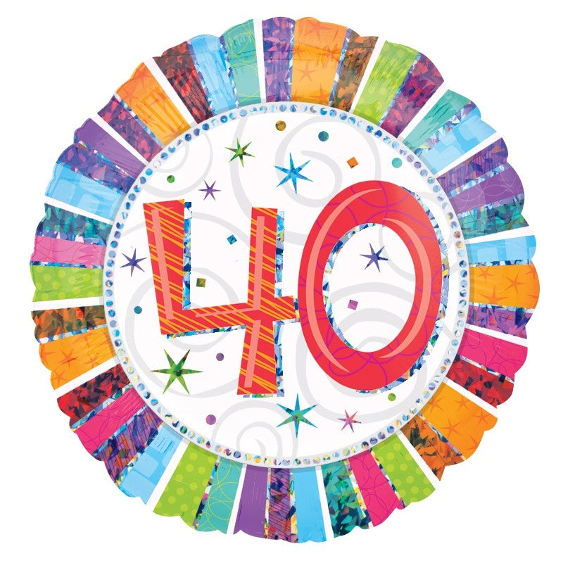 18'' FOIL RADIANT BIRTHDAY 40