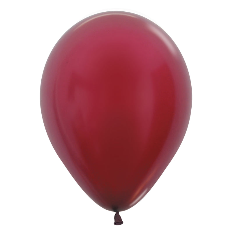 5'' METALLIC BURGUNDY LATEX SEMPERTEX 100PK