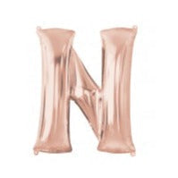 34'' SHAPE FOIL LETTER N - ROSE GOLD (ANAGRAM)