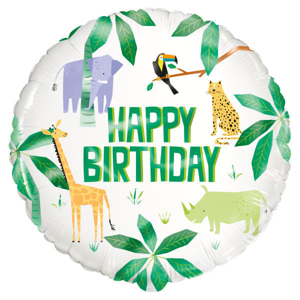 Animal Safari Round Foil Balloon 18''