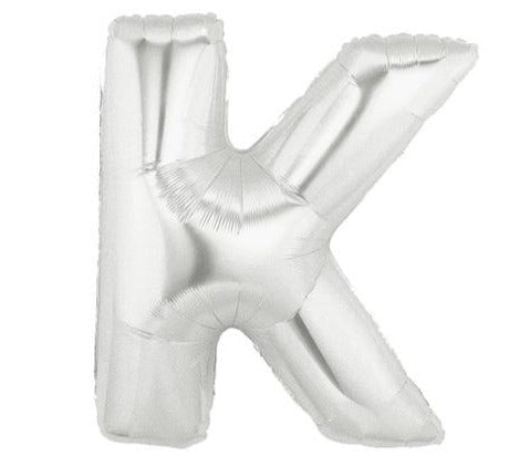 40'' SUPER SHAPE FOIL LETTER K - SILVER
