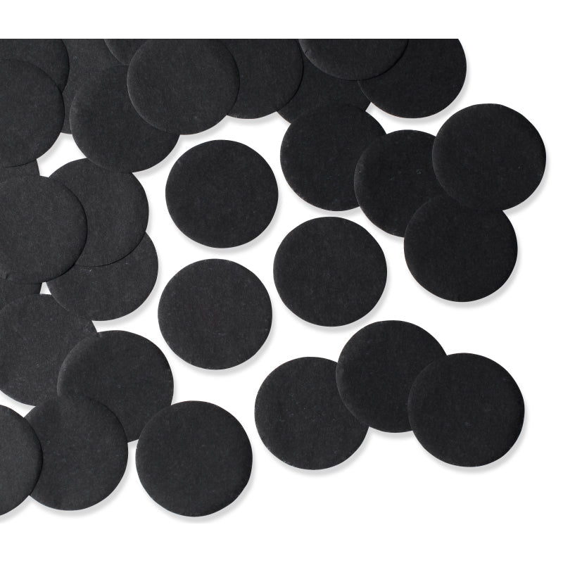BLACK CIRCULAR PAPER BALLOON CONFETTI 250G