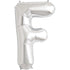 34'' SUPER SHAPE FOIL LETTER F - SILVER