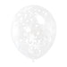 Clear Latex Balloons with White Confetti 12'', 6ct