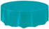 TEAL ROUND PLASTIC TABLECOVER 213 DIA