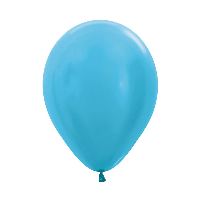 5'' SATIN CARIBBEAN BLUE LATEX SEMPERTEX 100PK