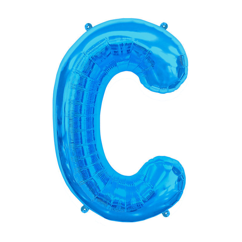 16'' Foil Letter C - Blue Packaged Air Fill