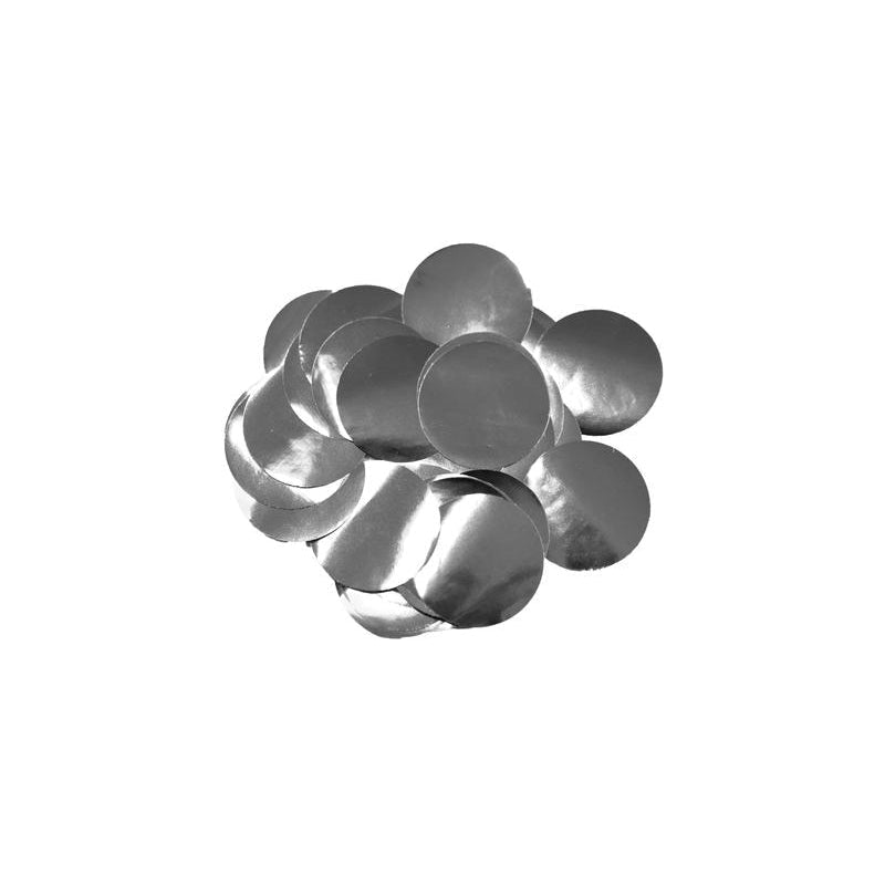 SILVER METALLIC FOIL CONFETTI 25MM X 50G