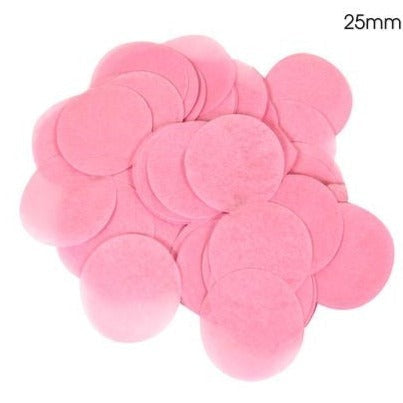 LIGHT PINK TISSUE CONFETTI 25MM X 100G