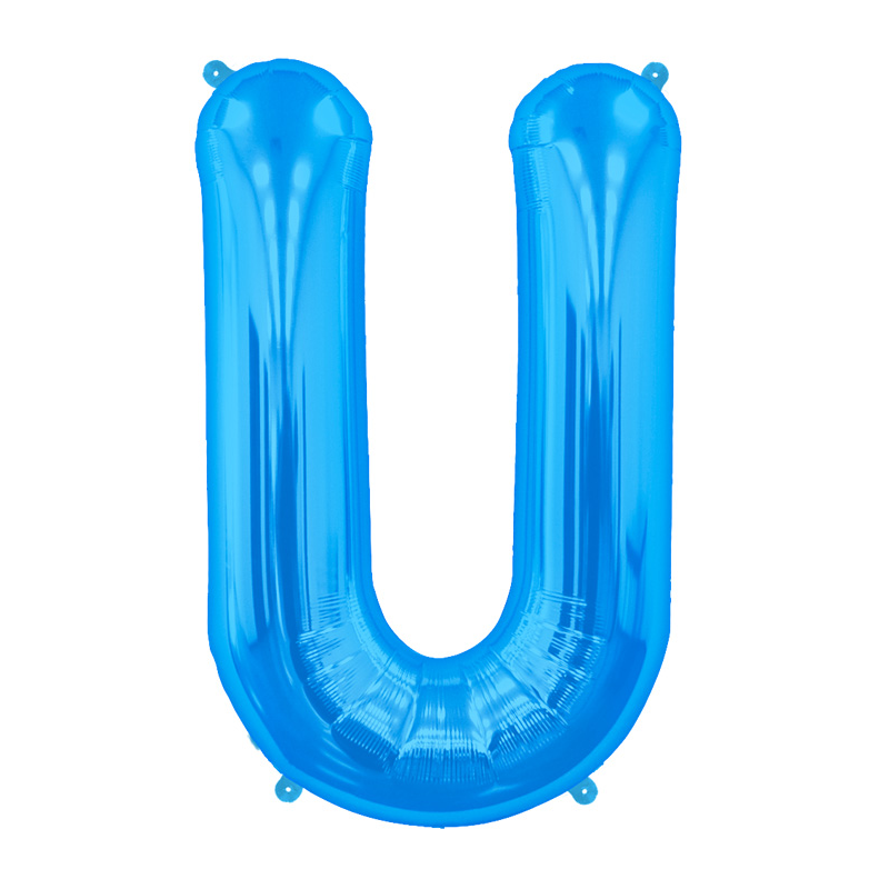 16'' Foil Letter U - Blue Packaged Air Fill