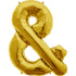 34'' SUPER SHAPE FOIL LETTER & AMPERSAND - GOLD