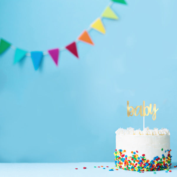Gold Baby Cake Topper