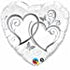 18'' FOIL ENTWINED HEARTS SILVER FOIL BALLOON