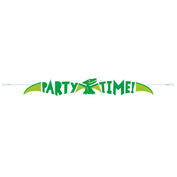 Dinosaur Party Time Banner