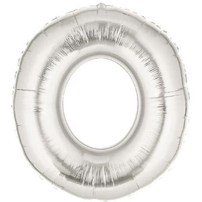 40'' SUPER SHAPE FOIL LETTER O - SILVER