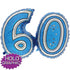28'' FOIL SUPER SHAPE BLUE 60TH