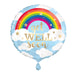 Rainbow Get Well Soon Round Foil Balloon 18''